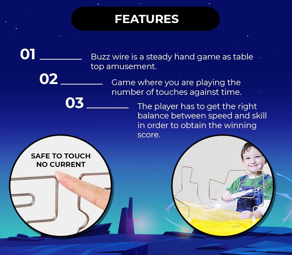 Game Super Don't Buzz The Wire H-108-A Electric Game