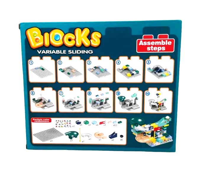 Blocks Variable Sliding 88 pieces Marble Run Race Track Lego