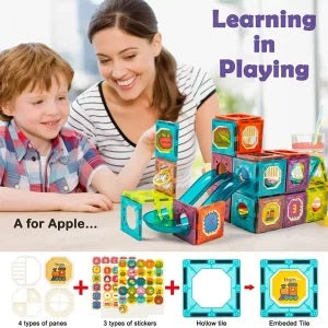 Magnetic Tile Game 111 pieces