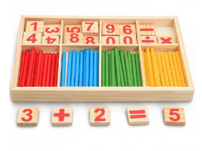 Mathematical intelligence stick math wooden toy Numbers Counting