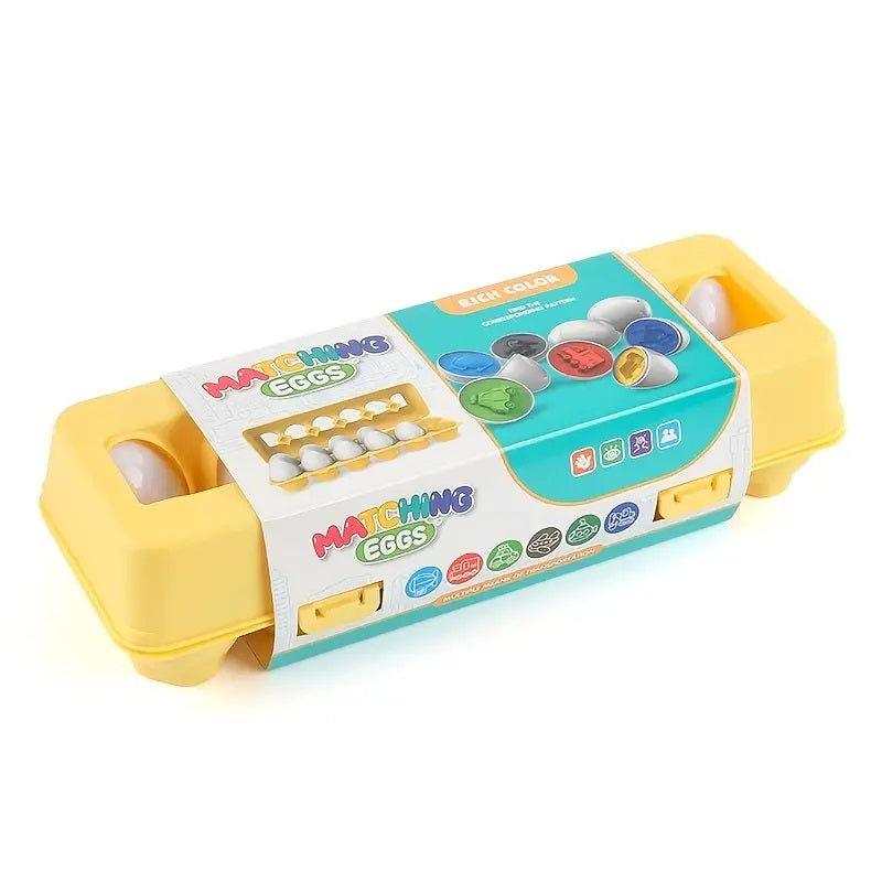 Match Smart Egg 12 Different Transportation Matching Eggs