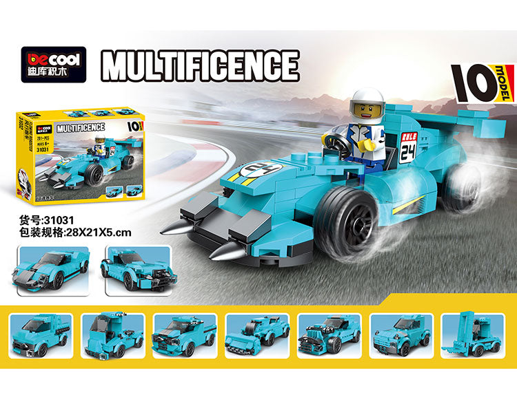 Decool Multificence Blue Ghost Race Car Lego 31031 10 Model