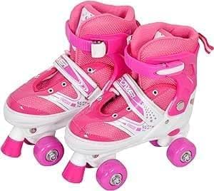 Quad Roller Skates 2 Rows 4 Wheels  Without Safety Gears Sakting Shoes