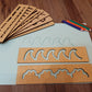 Montessori Wooden Stencil Board for Kids Zig Zag Wavy Straight Lines Tracing Stencil Set