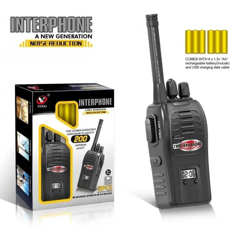 Interphone Walkie Talkie JQ220-6C5 02 pieces set MAS KIDZ