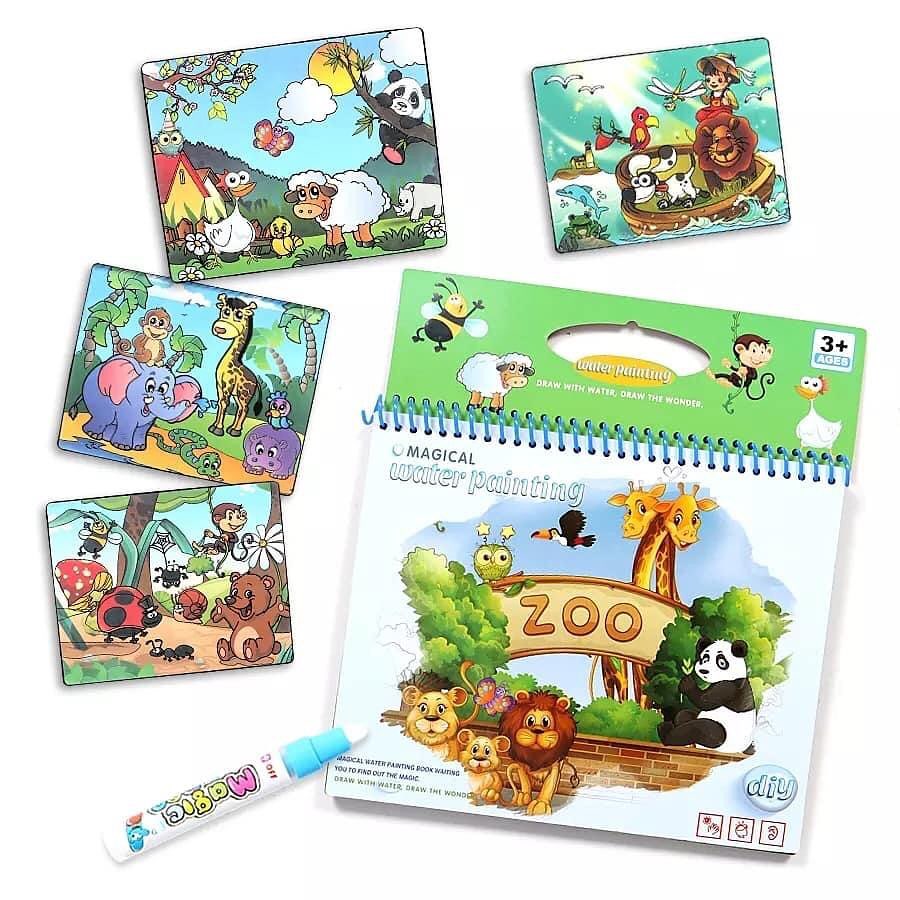 ZOO Magical Water Color Painting Book for Kids