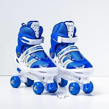 Quad Roller Skates 2 Rows 4 Wheels  Without Safety Gears Sakting Shoes
