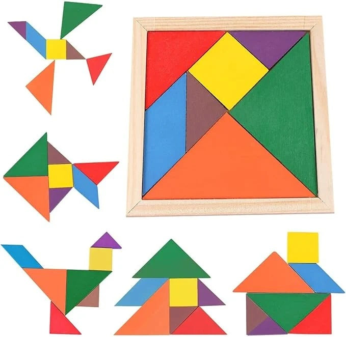 Wooden Tangram Puzzle Sheet 2824 MAS KIDZ