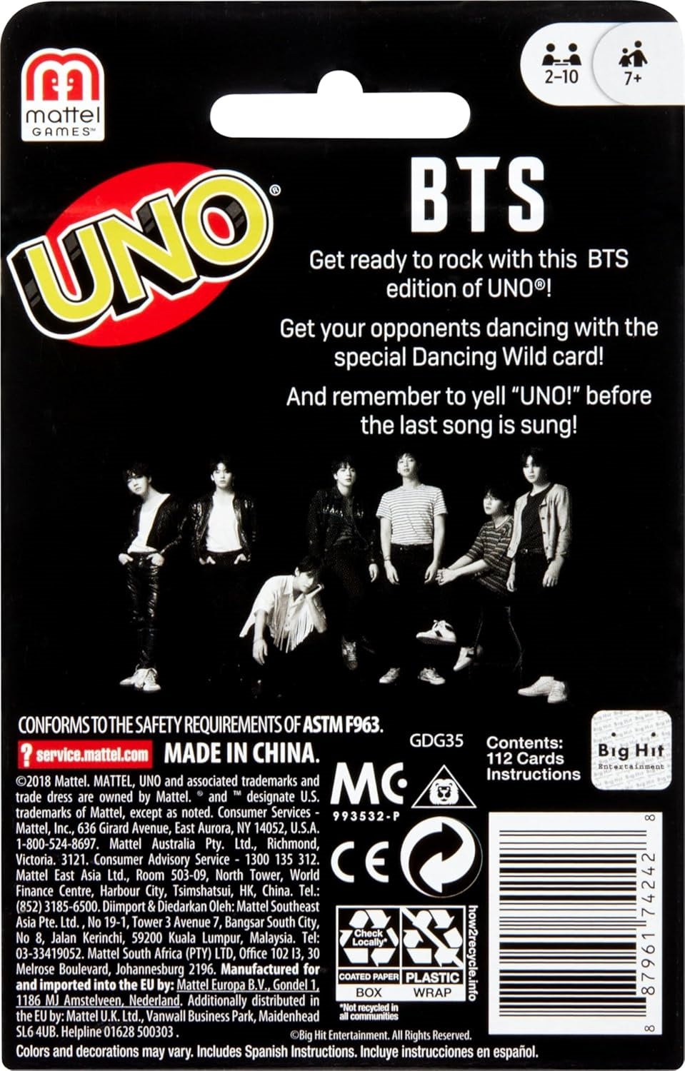 UNO BTS Card Games