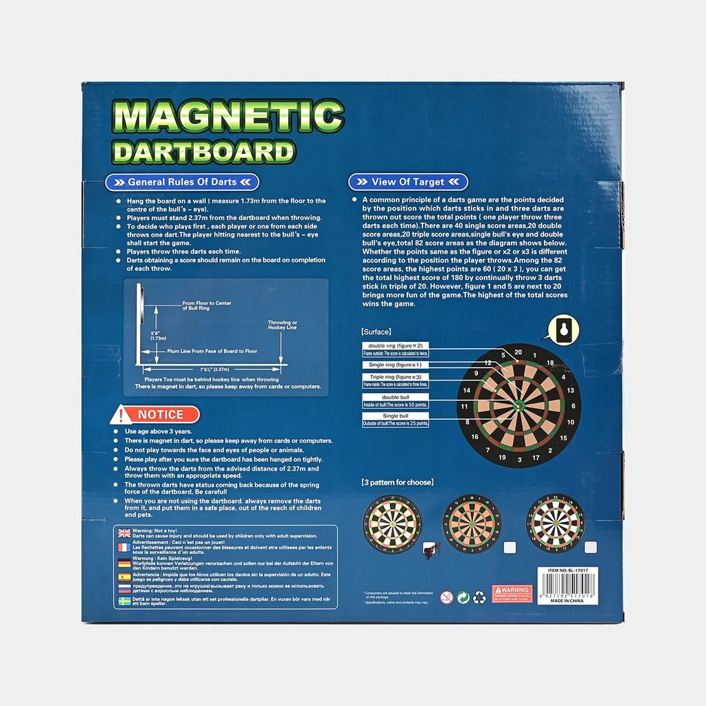 Magnetic Dartboard 16 inch MAS KIDZ