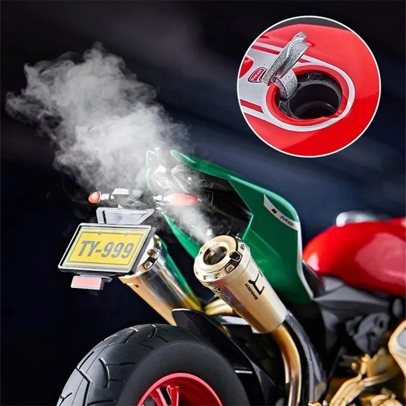 Ducati 1199 Panigale R Alloy Motorcycle Diecast Model Bootable Sprayable With Sound Light Toy MAS KIDZ