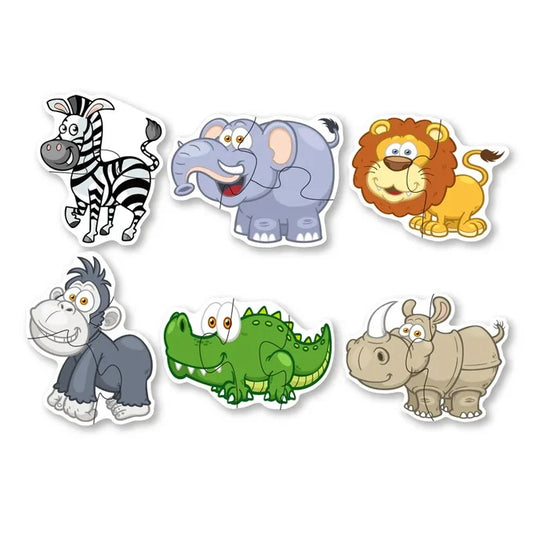 Jungle Two to Three Piece Puzzle 6in1 88062 maskidz-3dm