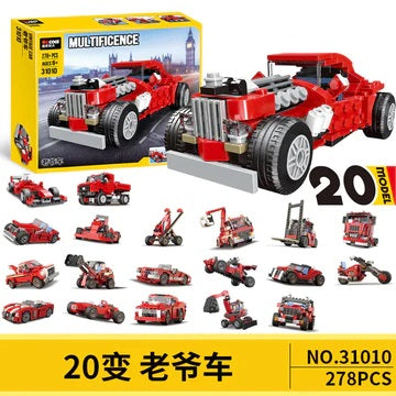 Decool Multificence 31010 Vintage Car 20 Model Lego Set 278 + pieces