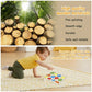 Wooden 12 Shape puzzle with nobe grip wooden pegged puzzle toy imported