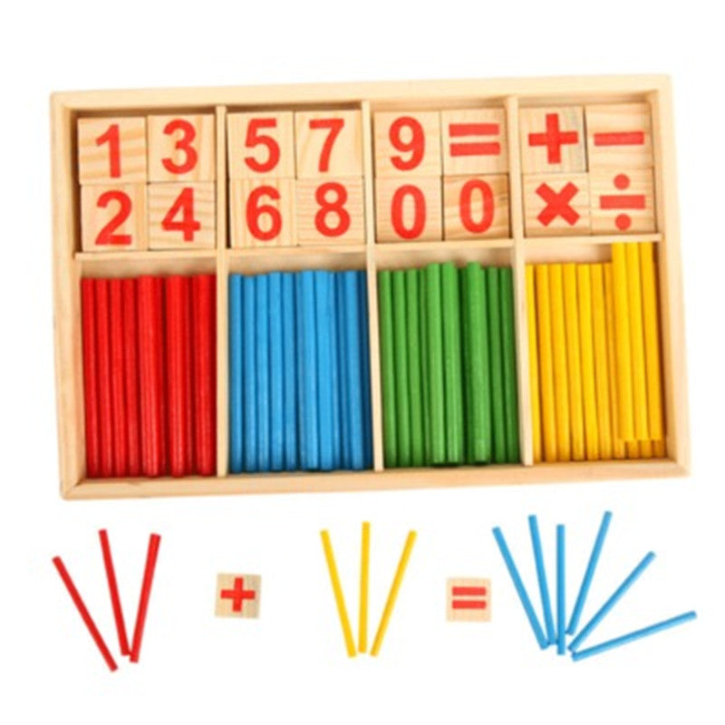 Mathematical intelligence stick math wooden toy Numbers Counting