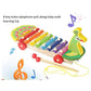 Peacock knock qin wooden xylophone with pull along rope