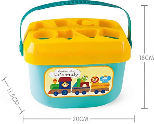 Baby Shape Sorter Bucket Toy – 16 Pcs Educational Blocks