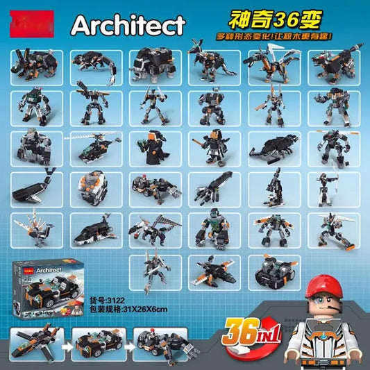 Architect Bricks Toys 36 Model in 01 Box Model No 3122 maskidz-3dm
