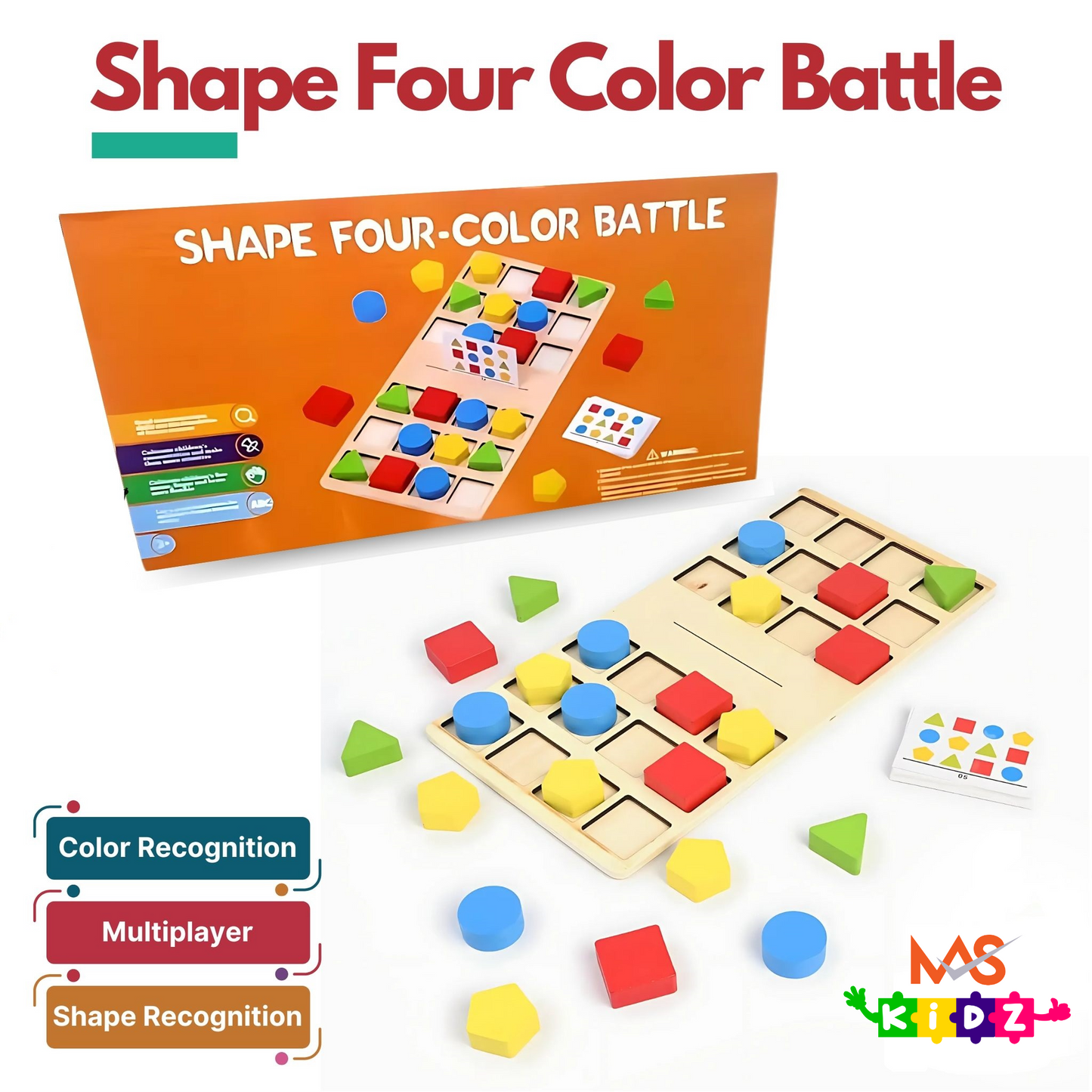 Shape Four Color Battle Wooden