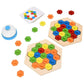 Wooden Honeycomb Shape Puzzles 2 Players Challenge Game