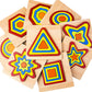 10 Colorful Geometrical Shape Wooden Puzzle Toy