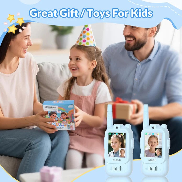 2-in-1 Kids Video Walkie Talkie with Camera & IPS Screen MAS KIDZ