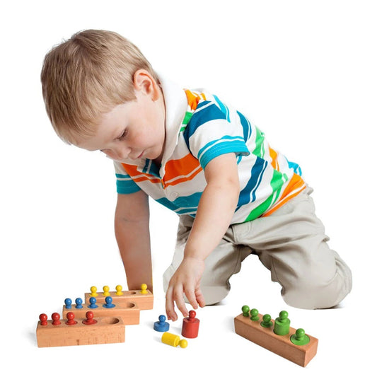 Knobbed Cylinder wooden toy maskidz-3dm