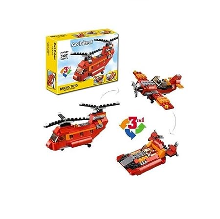 Architect Brick Toys Building Block Red Rotors 3107