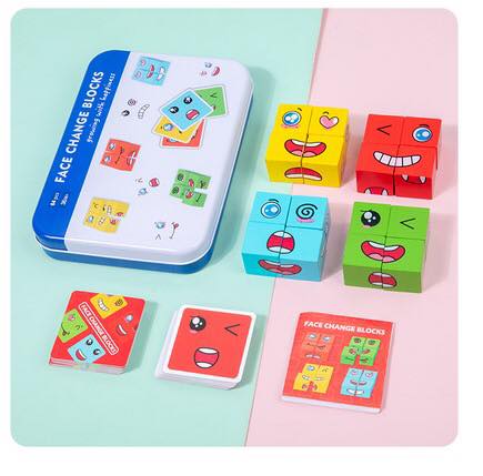 Face Change Block 64 pieces in tin MZ0270 MAS KIDZ