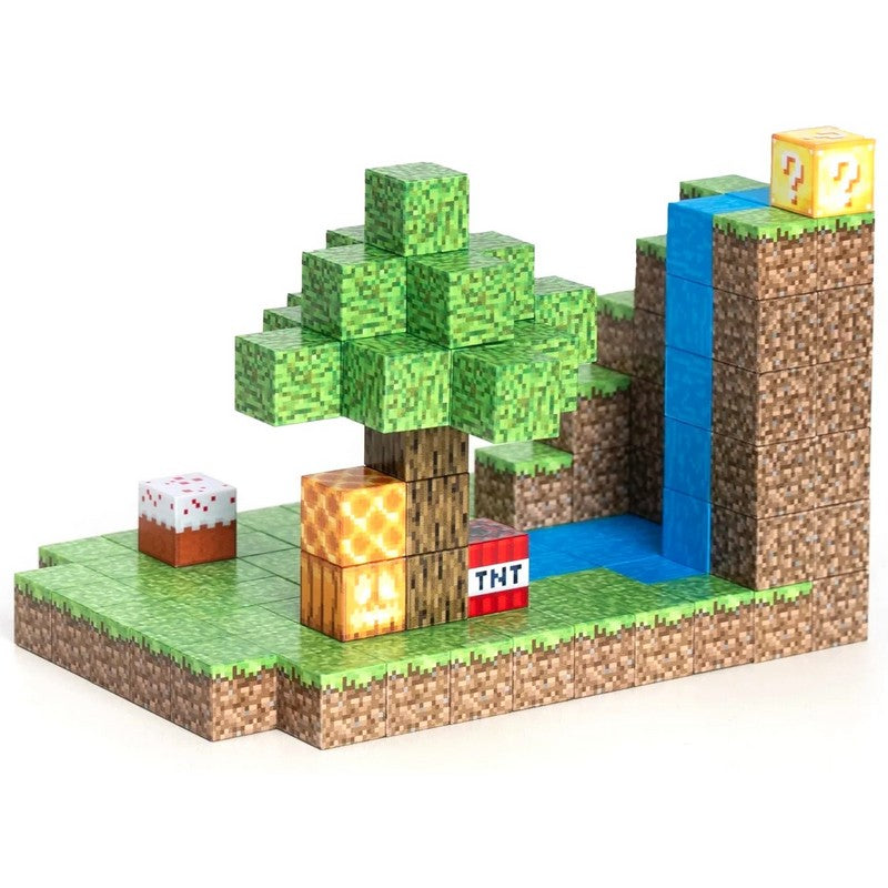 Super World Magnetic Cube XC-B46 (128 Pieces) - Minecraft Style Building Blocks MAS KIDZ