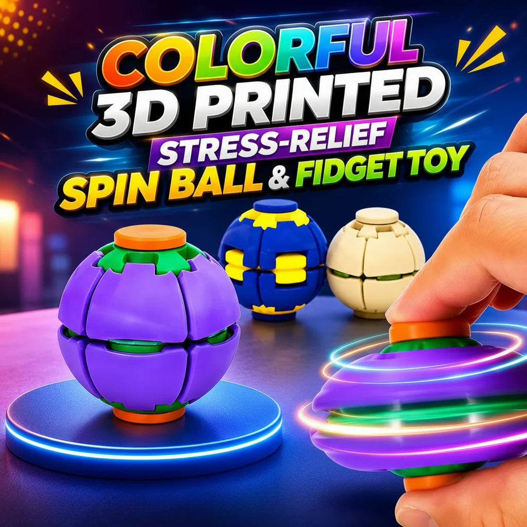 Spinning Flat Ball 3D Spinning Fidget Ball Toy MAS KIDZ