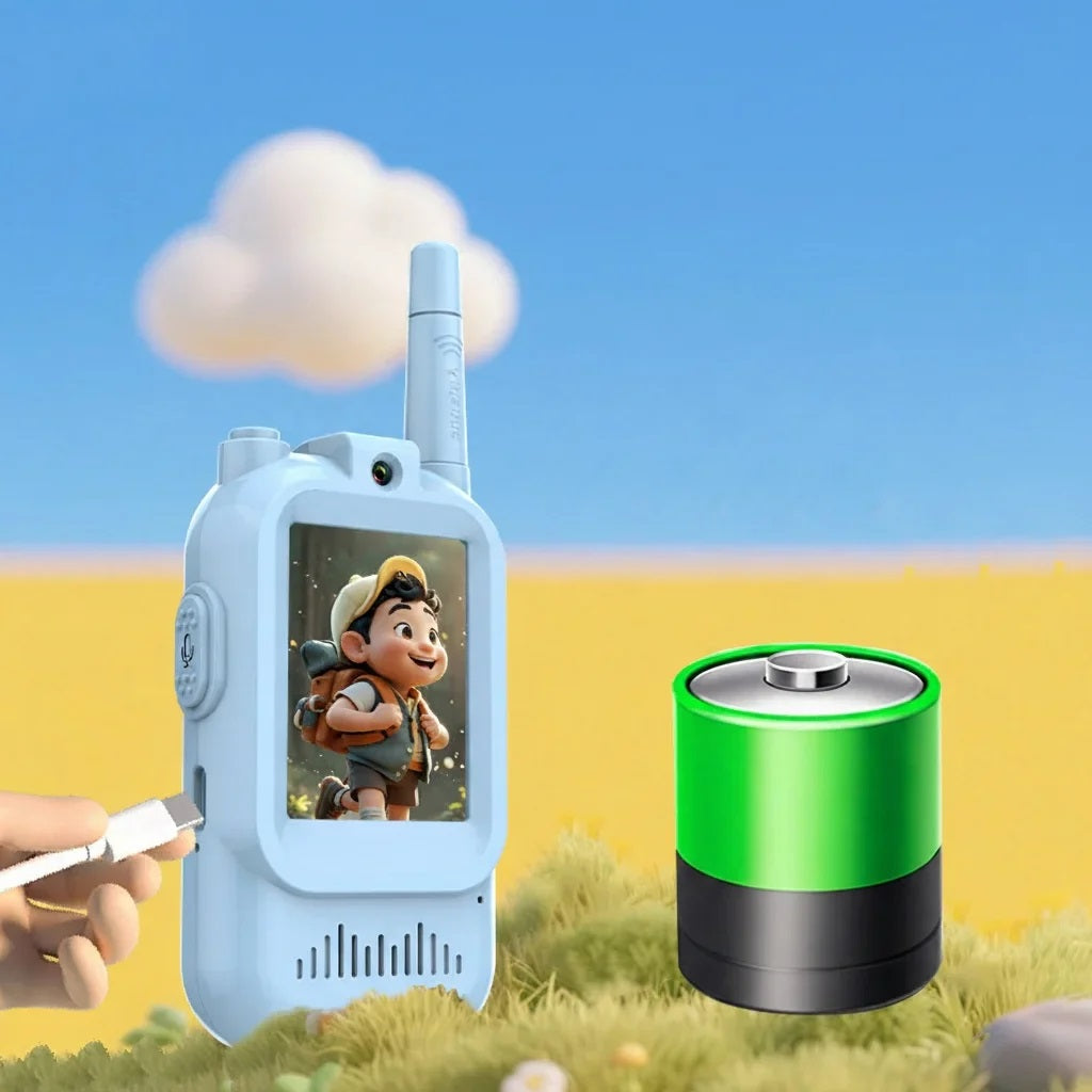 2-in-1 Kids Video Walkie Talkie with Camera & IPS Screen MAS KIDZ