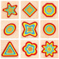 10 Colorful Geometrical Shape Wooden Puzzle Toy