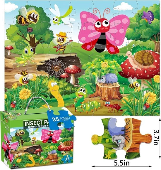 Insect Party Puzzle 35 Pieces Jumbo Floor Puzzle MAS KIDZ