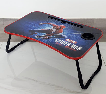 Wooden Folding Study Table / Laptop Table for Kids - 4 Designs (Spider-Man, Frozen, Princess, Cars)