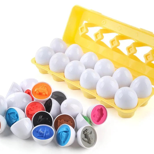Matching Eggs 12 Different Transportation maskidz-3dm