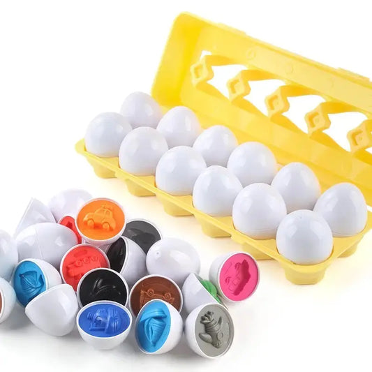 Matching Eggs 12 Different Transportation maskidz-3dm