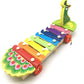 Peacock knock qin wooden xylophone with pull along rope