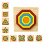10 Colorful Geometrical Shape Wooden Puzzle Toy