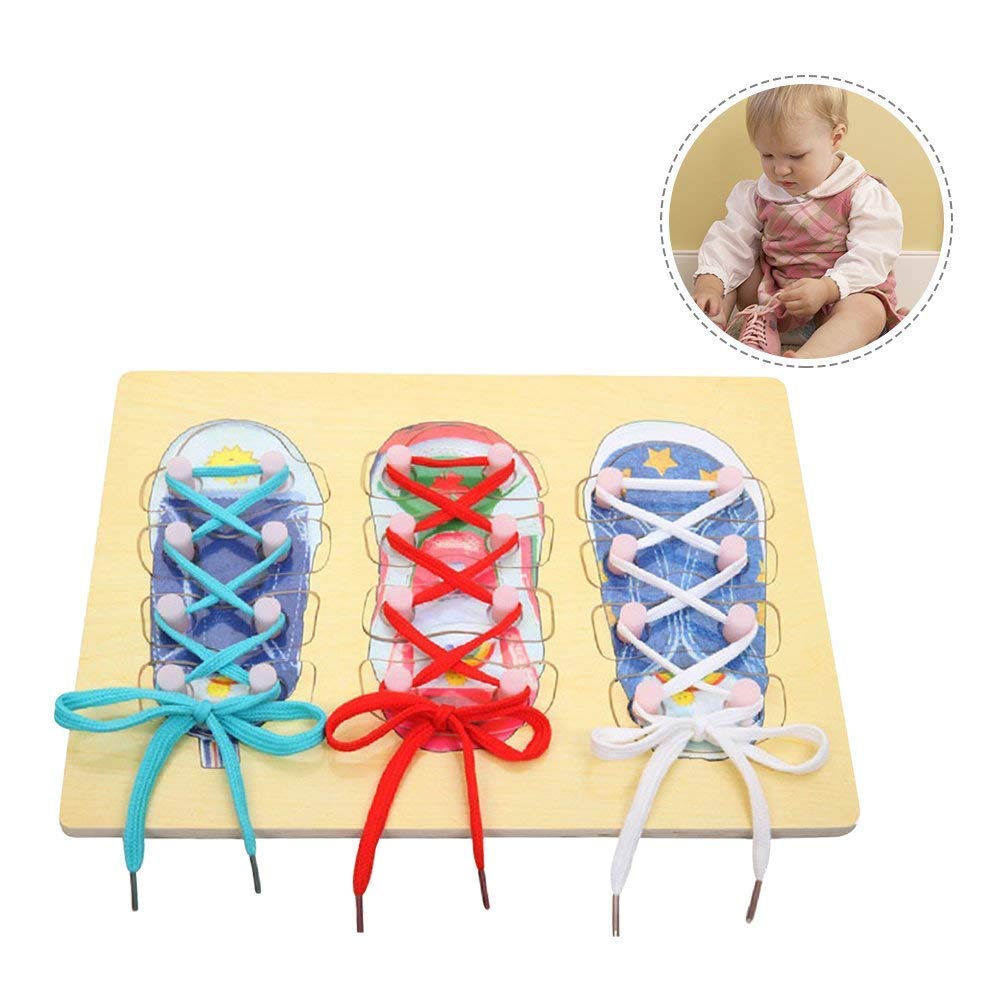 Shoe Lacing wooden puzzle Board