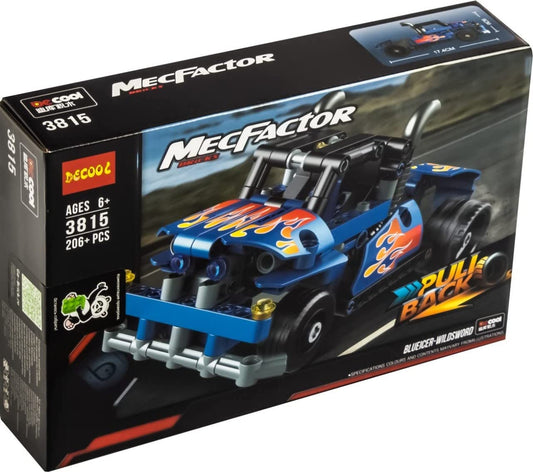 MECFACTOR 3815 BLUEICER-WILDSWORD DECOOL LEGO PULL BACK MAS KIDZ