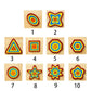 10 Colorful Geometrical Shape Wooden Puzzle Toy