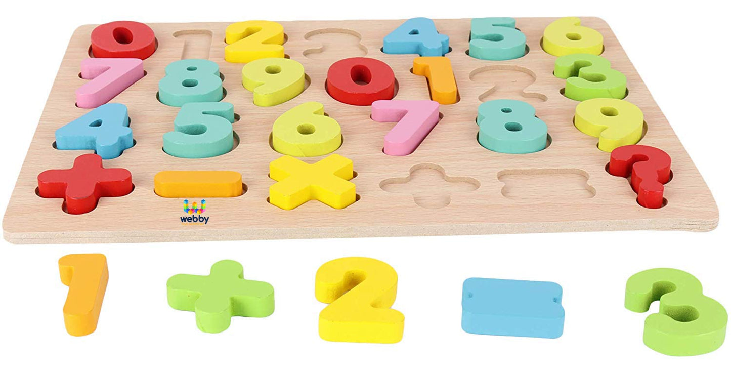 Wooden 3D Number 0-9 0-9 and +- etc imported