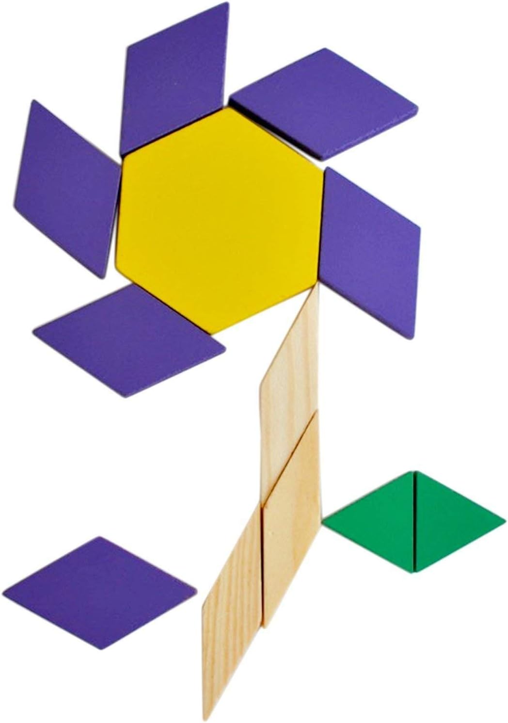 60 Pieces Puzzle Blocks Wooden Toys Tangrams Puzzles Small Size