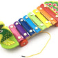 Peacock knock qin wooden xylophone with pull along rope