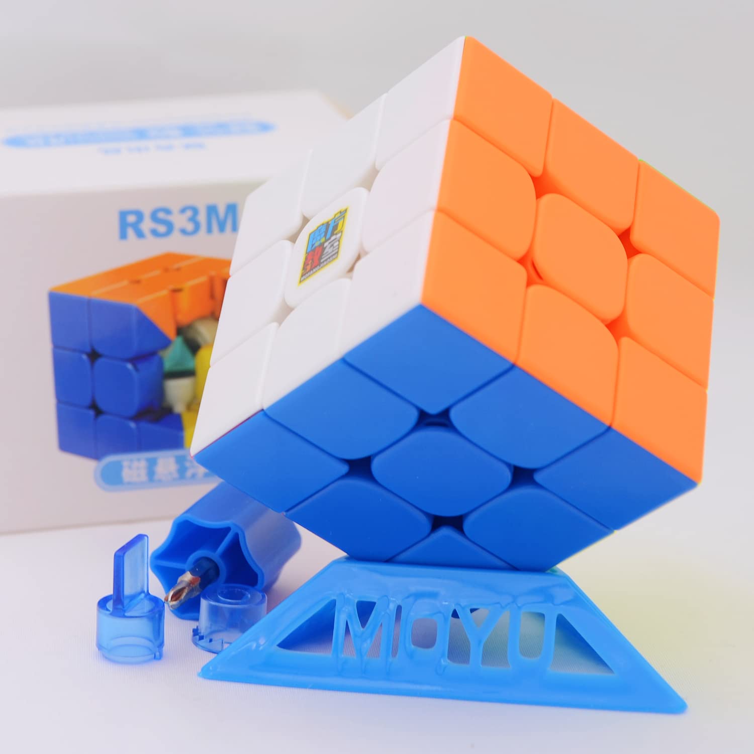 Rubik’s Cube Moyu RS3M 2021 MagLev 3x3 Magnetic Speed Cube, Professional 3x3 Stickerless Speed Cube, Upgraded Version of Moyu RS3M 2020 (RS3 M 2021 MagLev Pro Version) MAS KIDZ