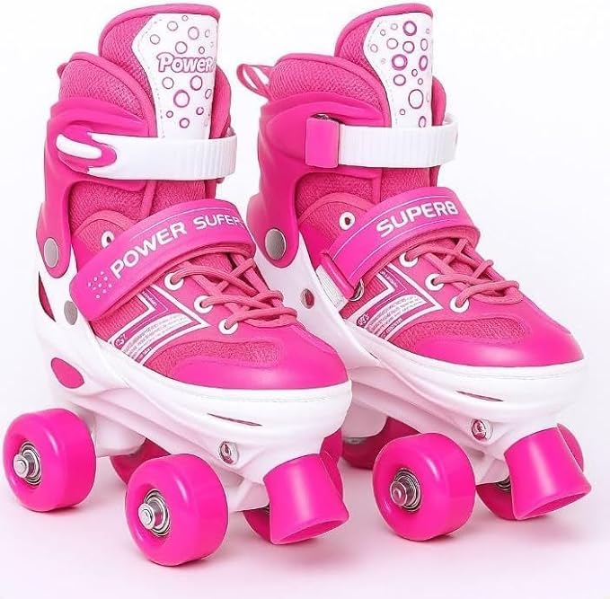 Quad Roller Skates 2 Rows 4 Wheels  Without Safety Gears Sakting Shoes