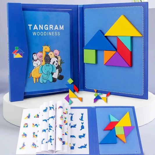 Tangram Woodiness Magnetic Puzzle