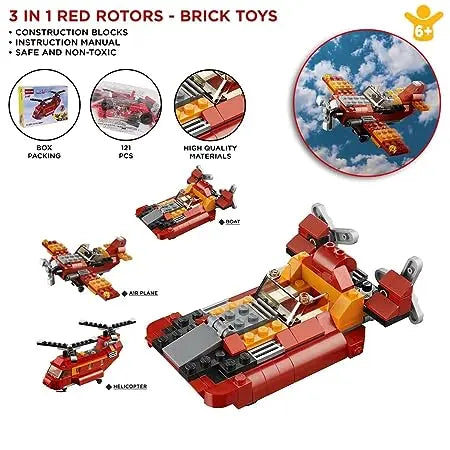 Architect Brick Toys Building Block Red Rotors 3107 maskidz-3dm