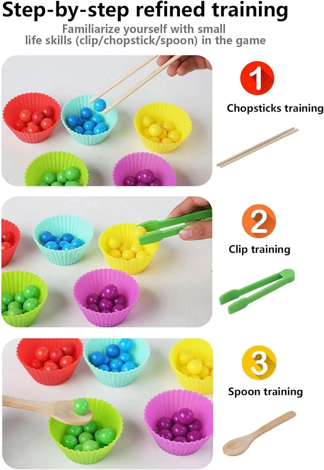 Rainbow Beads Clip Clip Music 24-38 MAS KIDZ